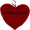 l'amour Plüschherz Rot mit aufgestickter Schrift »Lieblingsmensch« kuscheliges Herz-Kissen 26x23cm weiches Plüsch 100% Polyester tolles Geschenk für Deine/deinen Liebsten (Rot/Schwarz)