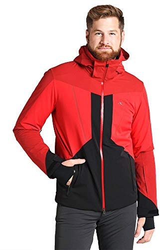KJUS Men Boval Jacket Schwarz, Herren Regenjacke, Größe 48 - Farbe Currant Red - Scarlet