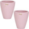 happy nature Set2 2 Keramik Blumentopf Rhodos für Orchideen Silver pink H 17 cm