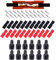 CESFONJER 12 Paires (12 Noir + 12 Rouge) 15 Amp + 24 Plaqué Argent Contacts en cuivre pour Anderson Powerpole Quick Disconnect Power Bornes Connecteurs