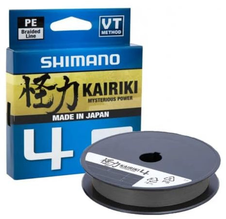 SHIMANO Tresse 4 Brins Kairiki 4 Steel Gray 300m - D.0,16mm - R.8,1Kg - LDM64TE1516030S