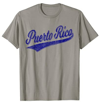KLASSISCHER SPORTTRIKOT-STIL IM STIL VON PUERTO RICO, VARSITY-SKRIPT T-Shirt