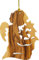 SIKORA BS-OH Baumschmuck Olivenholz Anhänger aus Bethlehem - 28 Modelle wählbar, Olivenholz:No.10 Engel Sternenfänger H ca 7cm