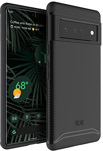 TUDIA DualShield kompatibel für Google Pixel 6 Pro Hülle, [Merge] Stoßfestes Dual-Layer Dünn Hart TPU Militär Grade Schutzhülle für Google Pixel 6 Pro - Mattschwarz