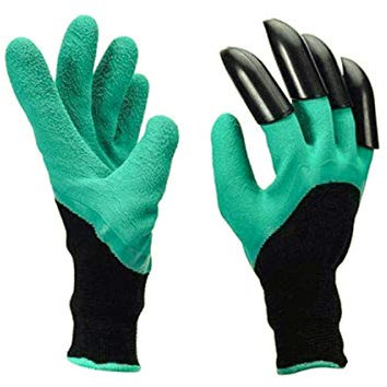 A2ZWORLD Gartenhandschuhe für Damen und Herren, rechte Handschuhe mit 4 Krallen