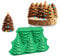 3D Christmas Tree Cake Chocolate Baking Mold, Xmas Cookie Candy Mousse Mould Tray Ice Cube Fondant Cupcake Party Dessert Decorating Tool Sugarcraft Bakeware