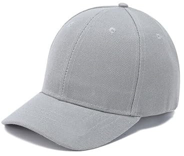 Boolavard Kinder-Baseballmütze für Jungen und Mädchen, weiche Baumwolle, leicht, verstellbare Größe für 2–9 Jahre (Grau)