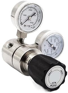 SHYISY Druckregler Hochdruck-Edelstahl-Stickstoff-Argon-Wasserstoff-Druckregler 6000 psi (Color : Ss316L, Size : Acetylene Regulator)