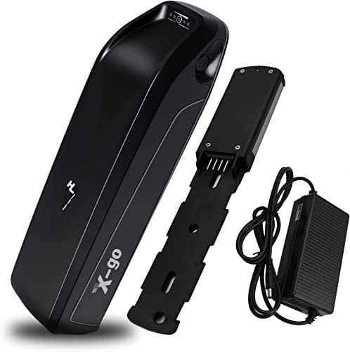 X-go Ebike Battery - 36V 13AH Hailong Electric Bike Battery Lithium Battery Pack Replacement with 2A Charger, 4 Pin Base for Adults Sports Electric Bicycle 750W 500W 350W 250W Motor