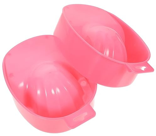 Ipetboom 2pcs Nail Care Bowl Manicure Soak Bowl Soak Tray Nail Polish Remover Art Random