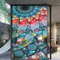 3D Abstrakte Fensterfolie Sichtschutzfolie Milchglas Fensterfolie Selbstklebend Abnehmbar Statische Fensterfolie Blickdicht Fensteraufkleber Für Duschtür Küche Schlafzimmer Büro,B,70x130cm