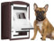 ALUMANI Pet Door for Wall, Doggie door with Steel Frame and 2 Magnetic Flaps, Double Sliding Panels Dog Door, Extra Long Telescoping Tunnel for Internal and External Wall, Medium, Coffee