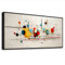 MHARTK66 Abstrakt Leinwand Bilder Mit Rahmen Schwarz, 50x100 cm Groß Wandbilder Wohnzimmer Linien Punkte Bild Aesthetic, Modern Wanddeko Kunstdruck Schlafzimmer Badezimmer Büro Esszimmer Küche