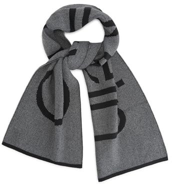 Calvin Klein Damen Soft Logo Cold Weather Birdseye Scarf Winterschal, Schwarz, Einheitsgröße