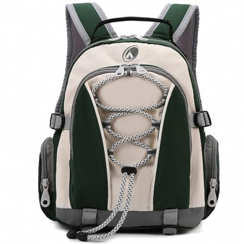 Outplea Zaino da Escursionismo 10L Piccolo per Bambini, Zainetto Bimbo Impermeabile, Zaino Scuola Elementare Bambino Leggero, Borsa da sportivo Campeggio Montagna, Verde