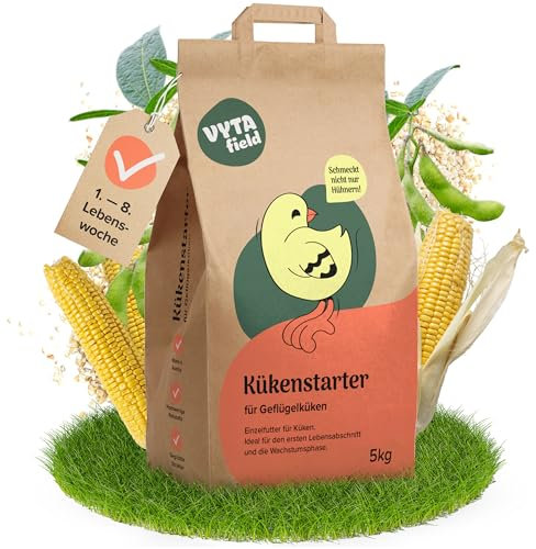 VYTAfield® Kükenstarter Futter für Geflügelküken | Kükenaufzuchtfutter für Hühner, Wachteln & Enten | 5kg Starterfutter | Hochwertige Rohstoffe | Made in Austria | Ideal 1.–8. Lebenswoche