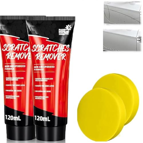 2 Stück Car Paint Repair Polishing Paste,120 ml Scratch Repair Wax for Car,Auto-Kratzer-Reparaturpaste,Kratzer-Entferner für Auto-Verschiedene Oberflächen