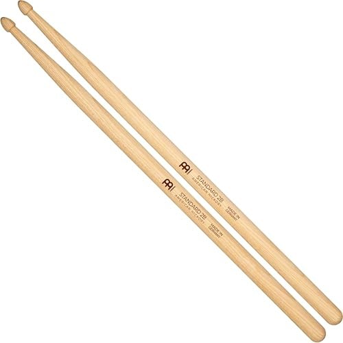 Meinl Stick & Brush Drumsticks Standard 2B - Hickory Wood Drumsticks mit Eichelspitze - Live, Praxis, Schlagzeug, Percussion - MADE IN GERMANY