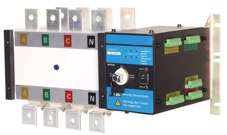 AMEHRU Controlador ATS 630A 4P Doble Potencia Piezas de Interruptor de Transferencia Automática 220V 380V Panel generador eléctrico trifásico