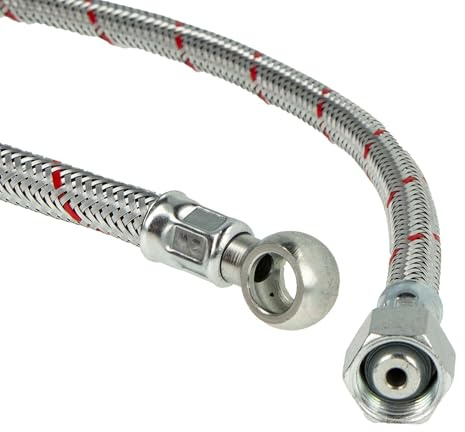 tecuro Universal - Ölschlauch mit Ringanschluss Ø 10 mm (innen) x 3/8 Zoll ÜWM x 750 mm - konisch dichtend
