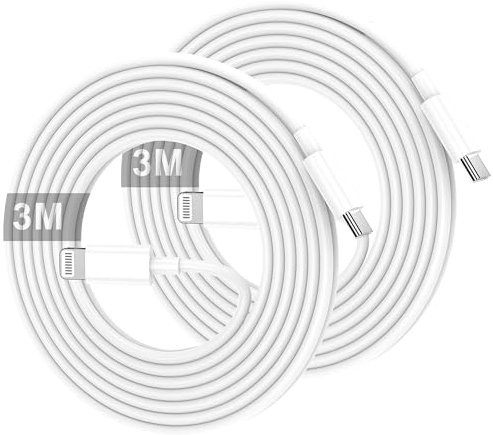 ZMHPJQ Câble USB C Lightnning 3m-Lot de 2 [Certificat MFi] Rapide Type C Câble Charge Chargeur Type C Câble Chargeur pour iPhone 14 13 12 Pro Max Mini/11/XS/X/8 Plus/2020 SE/iPad
