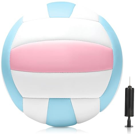 Behogan Volleyball Offizielle Größe 5, Volleyball-Set, Volleybälle, Weicher Ball, Indoor Outdoor Vollyball, Weicher Beach Volleybälle Mit Aufblasgerät für Outdoor Indoor Training Beach Ball