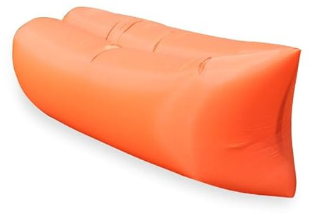 Mounteps Faule Outdoor aufblasbares Sofa Luft Bett Liege Sofa Sack Hangout Camping Strandtasche (orange)