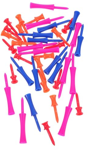 SKISUNO Set De Tees De Golf Étagés en Plastique Abs, 4 Tailles, 40 Pièces Colorées pour Entraînement De Golf
