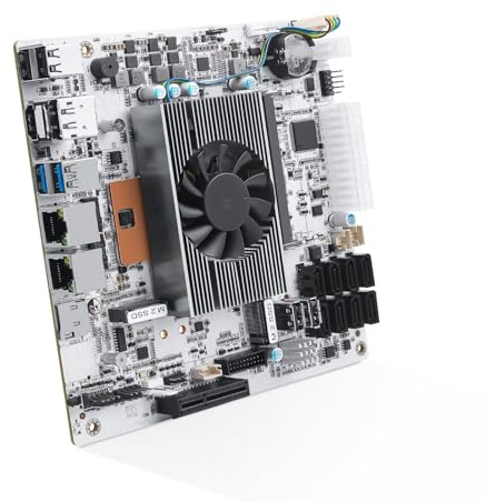 NAS Motherboard i5 8265U with 8 Bay SATA 3.0, Mini ITX Mainboard with 2 Port i226-V 2.5GbE LAN, 2xM.2 NVMe PCIe3.0 x2,DDR4 32G RAM 1TB SSD, 4K HD DP NAS Board, PCI-E x4
