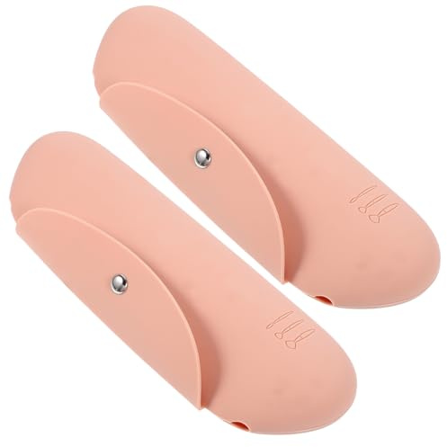2 Stück Tragbarer Silikon Beutel für Make Up Pinsel Khaki | Druckknopfverschluss, Leicht und Abwischbar, für Tägliche Wege und Outdoor Aktivitäten