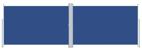Store Latéral Rétractable, Brise-Vue Jardin Paravent Extérieur Auvent latéral rétractable Bleu 200x600 cm