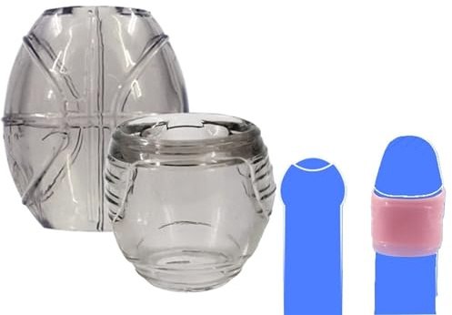 JiXGzAo 2er Penisring Eichelring Silikon Penis Vorhaut Zurückhalte Ringe Elastischer Tag, Nacht Glans Ring Für Männer Verzögerung Des Orgasmus Sexspielzeug