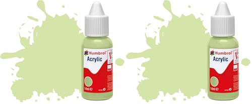 Humbrol DB0036 Acrylic Paint No 36 Pastel Green Matt (Pack of 2)