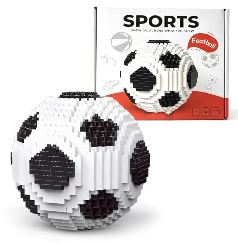 xolear Fußball Baustein Set, 850 Block 3D Puzzle Fussball | Bauspielzeugsets Fussball Geschenke als Geschenk für Fußballfans, Bausteinbegeisterte, Jungen und als Dekoration für Zuhause