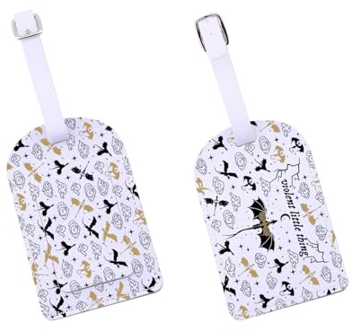 Dragon Novel Merchandise Luggage Tag Dragon Rider Purse Info Tag Wings Lover Suitcase ID Trip Identifier Tag for Fantasy Reader (ViolentThingTag-UK)