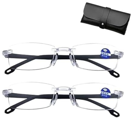 Pukmqu Adaptive Flüssigkristall Fokus Brille, Brille Die Sich Automatisch Der Sehstärke Anpasst, Intelligente BrilleDie Sich Anpasst, Intelligente Zoom Brillen Für Nah Und Fern (2PCS)