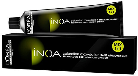 L´Oréal Inoa 4,65 Marrón medio Rojo Caoba, Teñido Permanente, Sin Amoníaco, Sin Olor, 60 ml