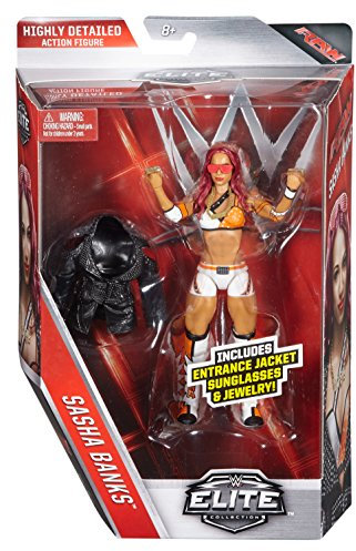 WWE Elite Collection – Sasha Banks – Action Figur 15 cm + Zubehör (Sortimentsartikel)