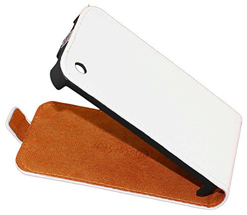 ebestStar - kompatibel mit iPhone 3 Hülle iPhone 3GS PU Kunstleder Etui mit Klappe, Handyhülle Schutzhülle Case Cover, Weiss [iPhone: 115.5 x 62.1 x 12.3mm, 3.5'']