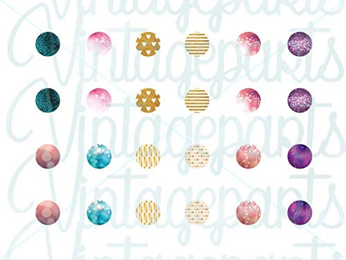 Vintageparts Motivbogen Glitter für 10mm Cabochons