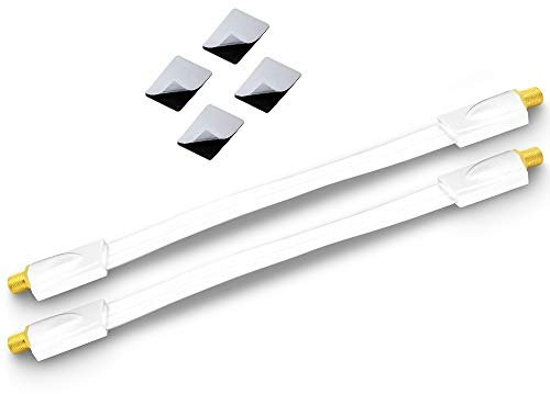 ARLI HD Fensterdurchführung Sat Kabel 2 xFlachkabel Ultra Slim vergoldet Koaxialkabel extrem flach F Stecker Fenster Tür Wohnwagen Camping HDTV 3D 4K TV 2 Stück UltraSlim