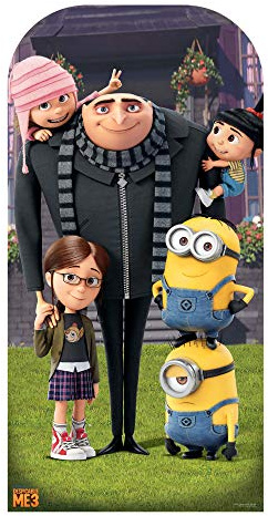 STAR CUTOUTS SC1045 Despicable Me Minions Party Gru Adult and Child Stand-In Height 185cm Perfect for Birthdays, Parties and Events