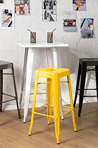SKLUM Pack 4 hohe Hocker (76 cm) LIX Gelb Fresie