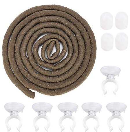Pssopp Künstliche Reptilien Klettern Zweig Flexible Jungle Rattan Jungle Climber Reben Long Vine Habitat Decor mit Saugnäpfen 9.84ft(L)