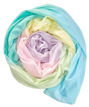Bio Spieltuch 100% Bio-Baumwolle (kbA) GOTS zertifiziert, Regenbogen-Pastell, 115 x 280 cm