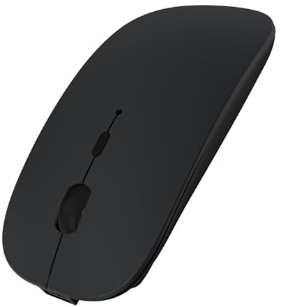 SUNGI Bluetooth Mouse for Laptop/MacBook/iPad/Android PC,Rechargable Quiet Slim Wireless Mouse with Jiggler for Windows/Linux/Tablet,Black