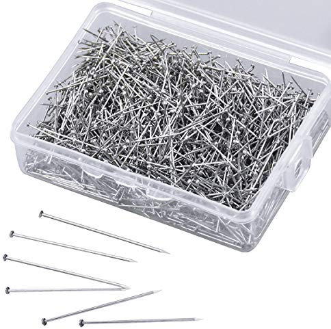 1600 STK Stecknadeln mit Kopf, Kopfstifte Hijab Nadeln, Kopftuch Edelstahl Feine Satin Sewing Pin Reißnagel für Handwerk Basteln & Nähen, Pailetten, Schneider, 26 mm