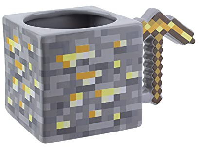 Paladone Gold Pickaxe Coffee Mug | Officially Licensed Gaming Merchandise