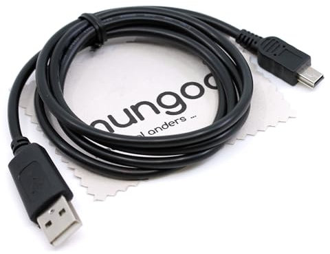 USB Datenkabel passend für Casio Algebra FX 2.0 (Plus), GRAPH 25+, GRAPH 35+, GRAPH 65, GRAPH 75, GRAPH 85 (SD), GRAPH 95, GRAPH 100+ Taschenrechner 1m Daten Kabel mit mungoo Displayputztuch
