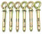 Ayiciel Heavy Duty Expansion Shield Bolt Sleeve Anchors, M6 x 60mm Eye Expansion Screw Bolts with Closed Hooks for Wall, Masonry, Concrete Fixing (Pack of 6)